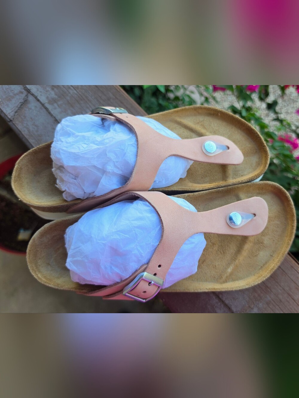 Papillio Birkenstock Gizeh Platform Sandals Blush Pink Size 38 - Picture 3 of 16